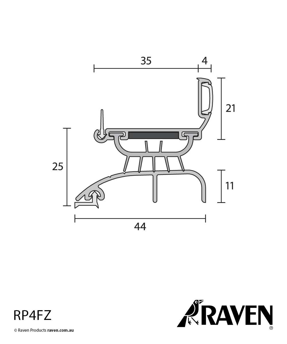 Door Bottom Sweep Seals - RP4FZ