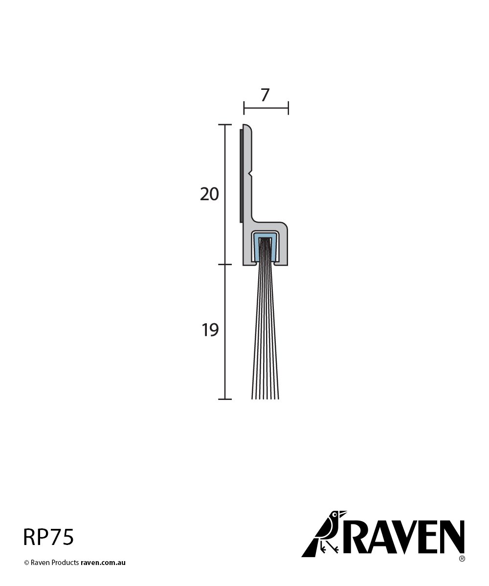 Door Bottom Sweep Seals - RP75